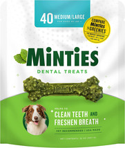 Minties Vetiq Dog Dental Bone Treats, Dental Chew for Medium/Large Dogs ... - £39.19 GBP