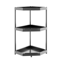 Corner Shelves 3 Tier Small Corner Bookshelf Kitchen Bathroom Standing Shelf Dis - £51.59 GBP