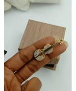 2.20Ct Round Cut Lab Created Diamond Violin Pin Brooch 14k Two Tone Gold... - $306.92 CAD