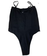 Urban Outfitters Black Ribbed Bodysuit M / L Keyhole Thong Out from Unde... - $282.50 MXN