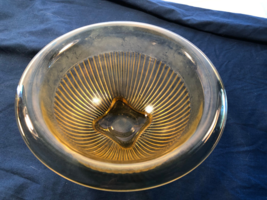 Amber 8.5 Inch Hazel Atlas Mixing Bowl Depression Glass - £19.97 GBP