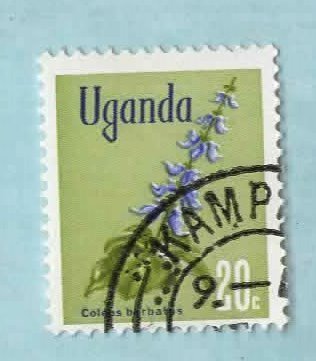 Used Uganda Postage Stamp (1969) 20c Coleus barbatus - Scott # 118 - $0.99
