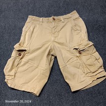 American Eagle Cargo Shorts Men 28 Brown Khaki Extreme Flex Longer Length - $15.23