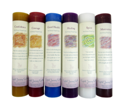 Crystal Journey Herbal Magic Reiki Charged 7&quot; Pillar Candle Handcrafted in USA - £7.74 GBP+