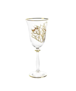 Set of 4 Glasses with Gold Bird Design - $229.00