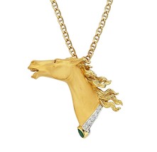 Carrera y Carerra 18k Yellow Gold Diamond Horse Pendant w/ 18&quot; Chain - $8,316.00