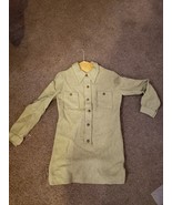 Vintage 1970 80&#39;s 70&#39;s Women&#39;s Pea Green Long Sleeve Collar Dress (Tweed... - $697.89 MXN