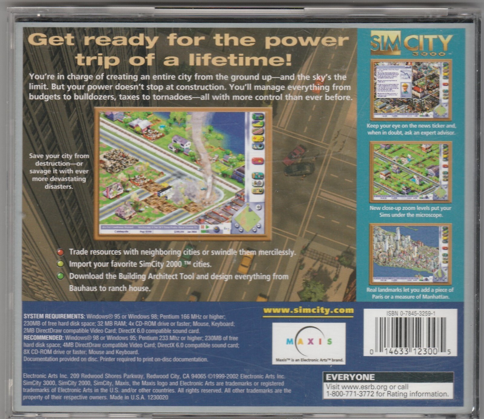 Sim City 3000  PC CD-Rom by EA Games  2002 Item image 4