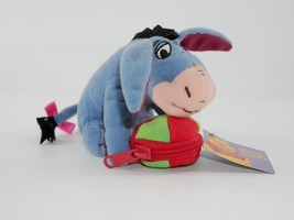 Disney Applause Eeyore Plush Coin Purse with Clip 4&quot; with Original Tag - £7.83 GBP