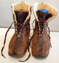 Mens Suede Leather Boots CADET 32469 Sherpa Lined size 10 Vintage 1950s ... - $98.93