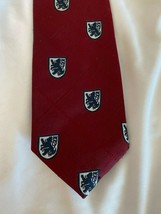 Vintage Pride Of England Tie maroon with lion symbol  polyester - $24.74