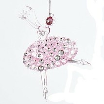 Kurt S. Adler 5.25&quot; Pink Acrylic Ballet Girl Christmas Ornament Style A - £6.16 GBP