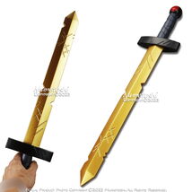 24” Foam Scarlet Golden Battle Sword Finn Adventure Fantasy Cosplay Cost... - €16,12 EUR