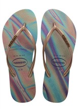 Havaianas slim iridescent sandal in Sand Gray - size 11/12 - $36.63