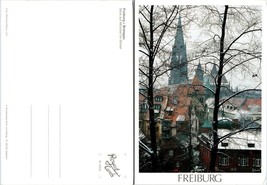Germany Freiburg i. Breisgau Munster View in Winter Cathedral Vintage Postcard - £7.38 GBP