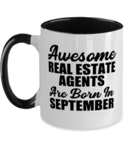 Funny Real Estate Agents September Birthday Mug - Awesome - 11 oz Two-tone  - £14.34 GBP