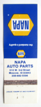 Napa Auto Parts - Moscow, Idaho 20 Strike Matchbook Cover Matchcover ID - £1.39 GBP