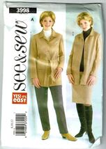 See &amp; Sew 3998 Sewing Pattern Women Size 8 10 12 Tan Jacket Skirt Pants ... - $9.11