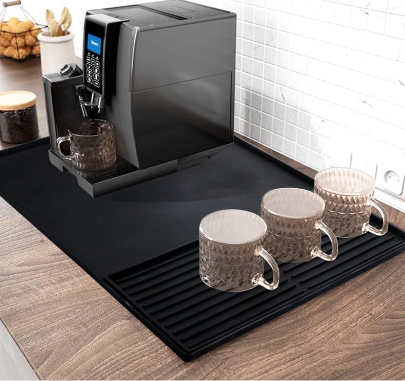 Coffee Bar Mat for Countertop, Emptycolor Heat Resistant Non-Slip Silicone Coffe Item image 11