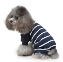 Puppy Stripped Pajamas Jumpsuit Blue XS - £25.89 GBP