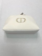 Christian Dior CD Logo Cosmetics Pouch Velor White New NWOT - £31.07 GBP
