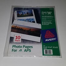 NEW Avery 75150 Photo Pages For APS 10 pack 4x6 4x7 4x11 Archival SEALED... - $14.80