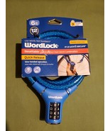 WordLock Quick Release 6ft 12mm  Bike Keyless Lock Brand  CL 663-BL- WM - $21.77