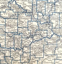 Map Oklahoma 1938 United States Print Atlas Antique Ephemera DWU7 - £27.52 GBP