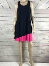 JESSICA HOWARD Navy &amp; Pink Color-block sleeveless Jersey Dress NWT 6 - £8.31 GBP