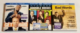 Horrible Bosses, Get Hard &amp; Bad Words (Bluray + DVD)  - $9.57