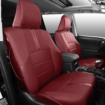 PTYYDS Toyota 4Runner 2011 -23 Seat Cover Leather Front & Rear Rows in Lush Wine - $156.79
