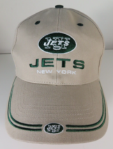 NWT NEW YORK JETS Tan Green Hat Twins Enterprise NFL Strapback Adjustable - £18.87 GBP