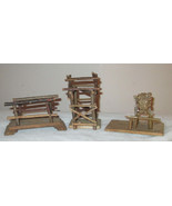Vintage Handmade Primitive Wood Log Bridge , FRAMED BUILDING PLUS - $39.35