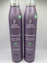 Nexxus Phyto Organics Chromalife Firm Hold Shine Spray 10.6 oz LOT OF 2 - £45.37 GBP