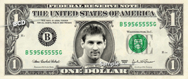 LIONEL MESSI on a REAL Dollar Bill Cash Money Collectible Memorabilia Ce... - £7.07 GBP