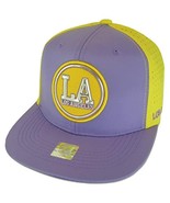 Los Angeles Men&#39;s Patch Style Breathable Snapback Baseball Cap (Purple/G... - £11.95 GBP