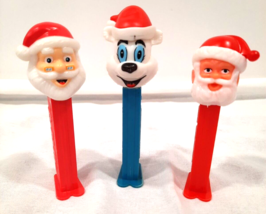 LOT 3 Christmas PEZ Dispensers ICEE BEAR Hungary &amp; 2 SANTA&#39;s Slovenia - $9.49