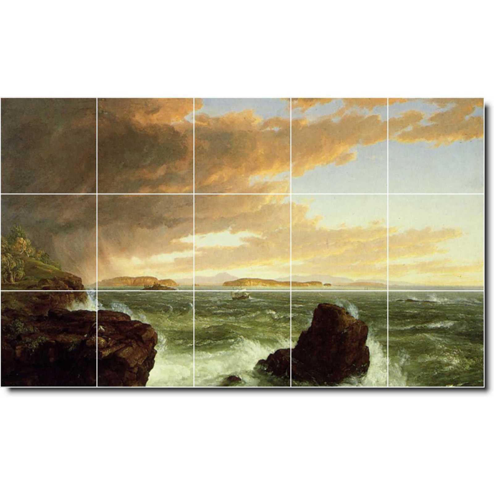 Cole thomas view across frenchmans bay from mount desert island after a squall