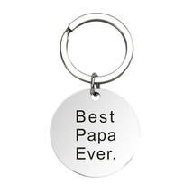 Father&#39;s Day Christmas Birthday KeyChain Gift Best Papa Ever KeyRing For Dad - £7.14 GBP