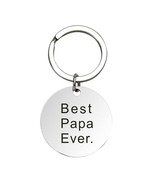 Father&#39;s Day Christmas Birthday KeyChain Gift Best Papa Ever KeyRing For... - £7.00 GBP