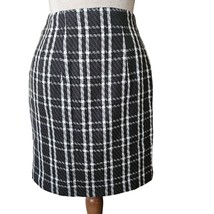 Black and White Plaid Pencil Skirt Size 4 - £19.36 GBP