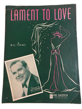 1941 Lament To Love Vintage Sheet Music Russ Morgan Blue Barron By Mel Torme - £9.32 GBP