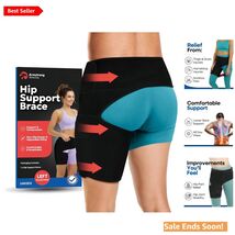 Hip Brace With Thigh Compression Sleeve for Sciatica Pain Relief Black S... - $53.41