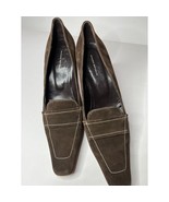 Vintage Banana Republic made in Spain suede square toe wooden heels 9 1/2 M - $25.38 CAD