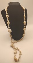 Cowrie Conch Shell Beaded Necklace - £7.03 GBP