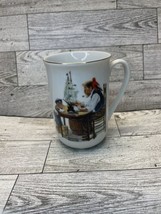 Vintage 1982 Norman Rockwell Museum Mug &quot;For A Good Boy&quot; Gold Trim - £3.13 GBP