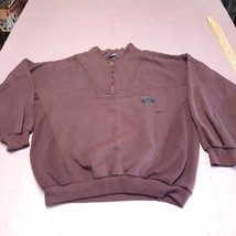 VTG Todays News Sweater Adult Large Maroon Brown 1/4 Zip Pullover Sweats... - £18.33 GBP