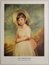 1949 Magazine Picture Painting of &quot;Miss Willoughby&quot; by George Romney 1734-1802 - £10.60 GBP