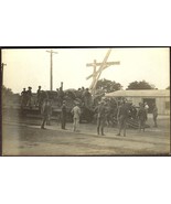 WWI Soldiers Unloading Canons from Maine Central RR Flatcar #7540 RPPC - $67.12 CAD