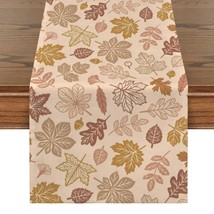 Peach Leaves | Thanksgiving Table Runner 48x13 – 100% Polyester, Rustic ... - $14.97